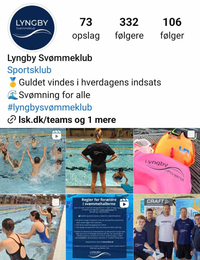 Lyngby Svømmeklub Instagram